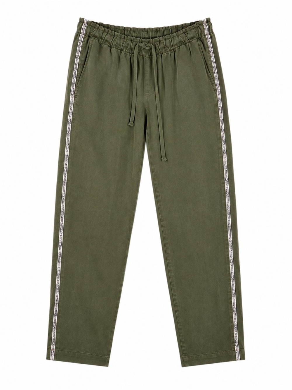 XiRENA Rex Pant Olive Green Side Stripe Drawstring Pants Size M